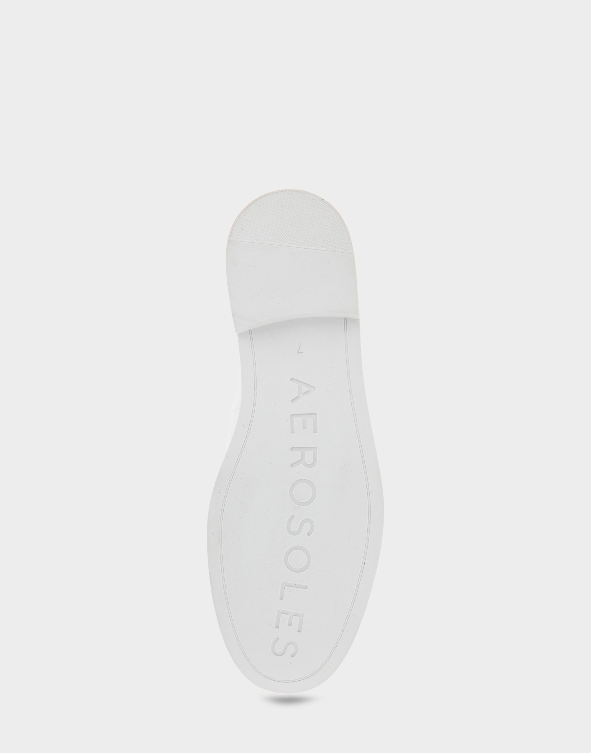 Aerosoles Comfortable Women's Loafers In White Pebbled Leather