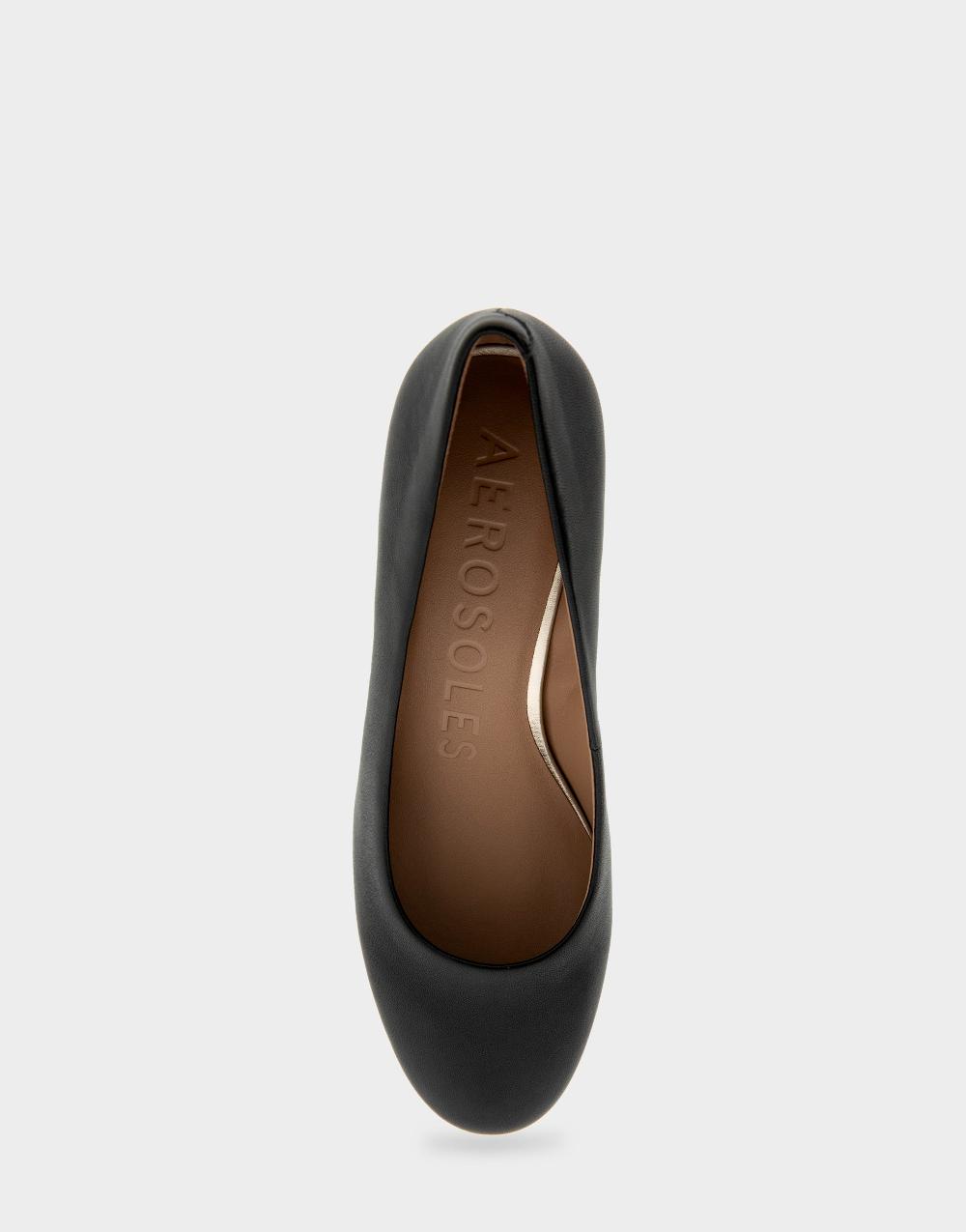 Aerosoles Comfortable Women's Mid Heel Pump In Black Genuine Leather