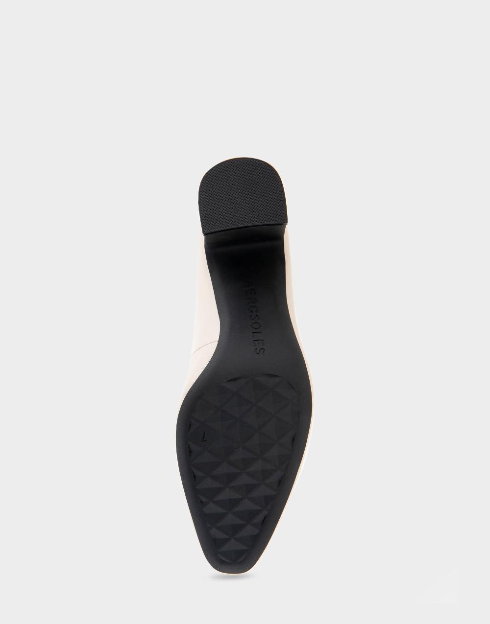 Aerosoles Comfortable Women's Mid-heel Pump In Eggnog Leather