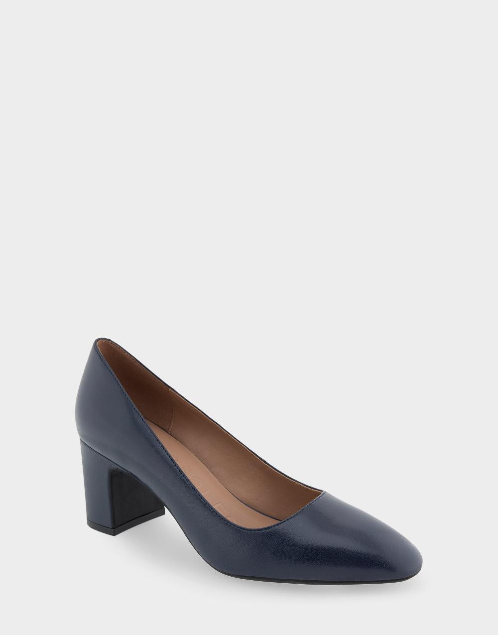 Aerosoles Comfortable Women's Mid-heel Pump In Navy Leather
