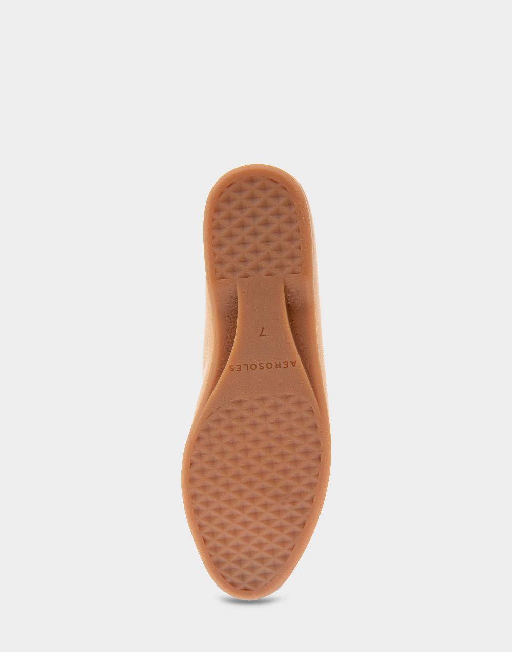 Aerosoles Comfortable Women's Ornamented Flat In Doe Leather