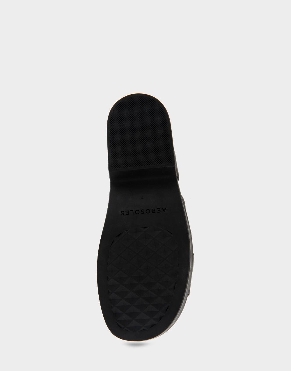 Aerosoles Comfortable Women's Platform Sandals In Black Leather