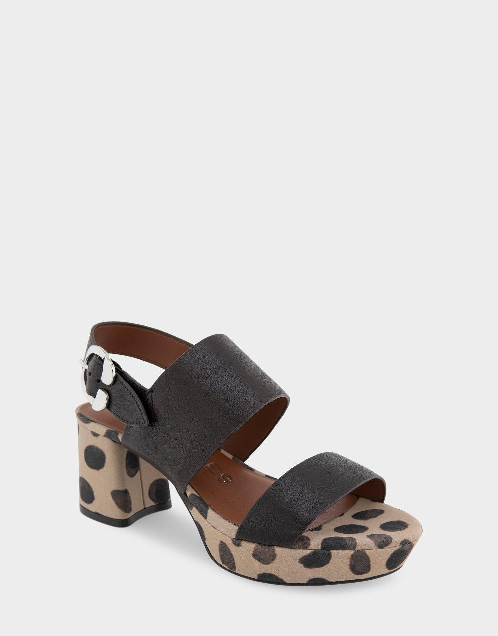 Aerosoles Comfortable Women's Platform Sandals In Java Spotted Print Leather