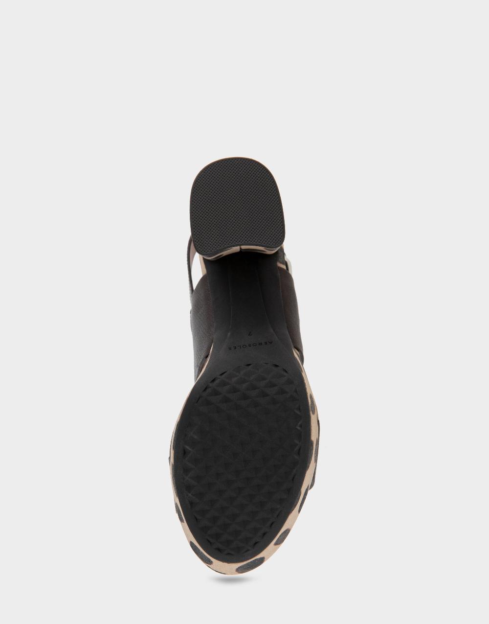 Aerosoles Comfortable Women's Platform Sandals In Java Spotted Print Leather