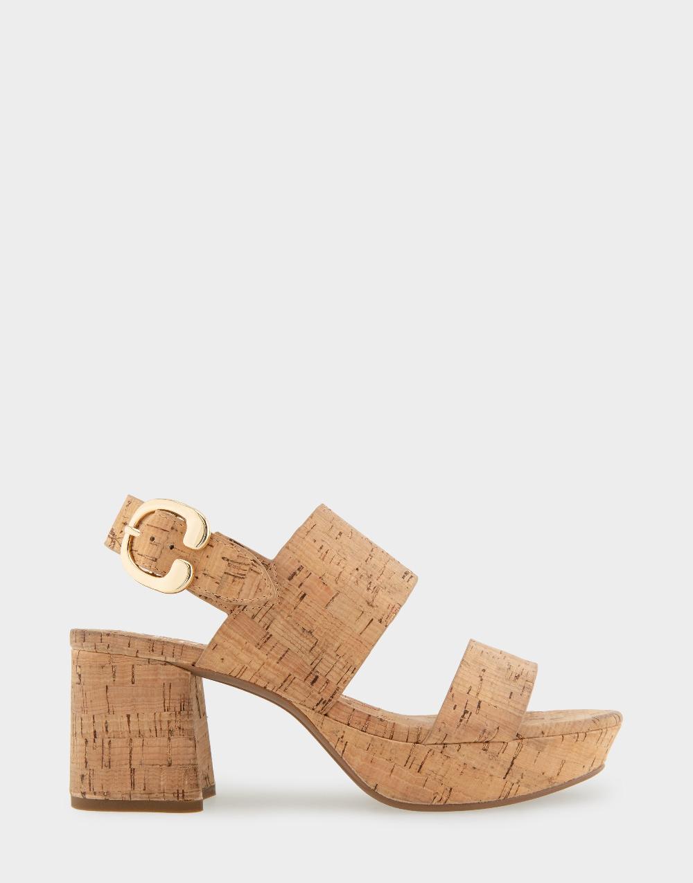 aerosoles Comfortable Women's Platform Sandals in Natural Cork