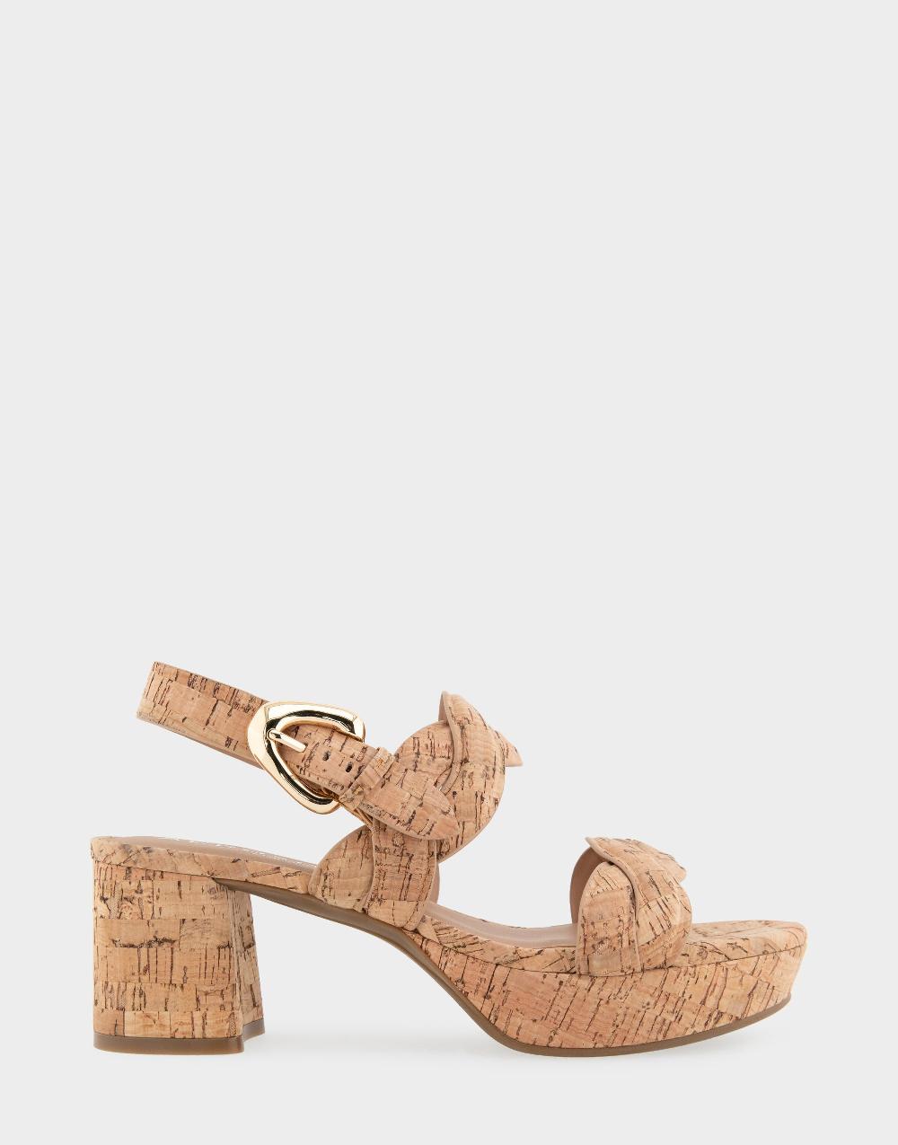 aerosoles Comfortable Women's Platform Sandals in Natural Cork