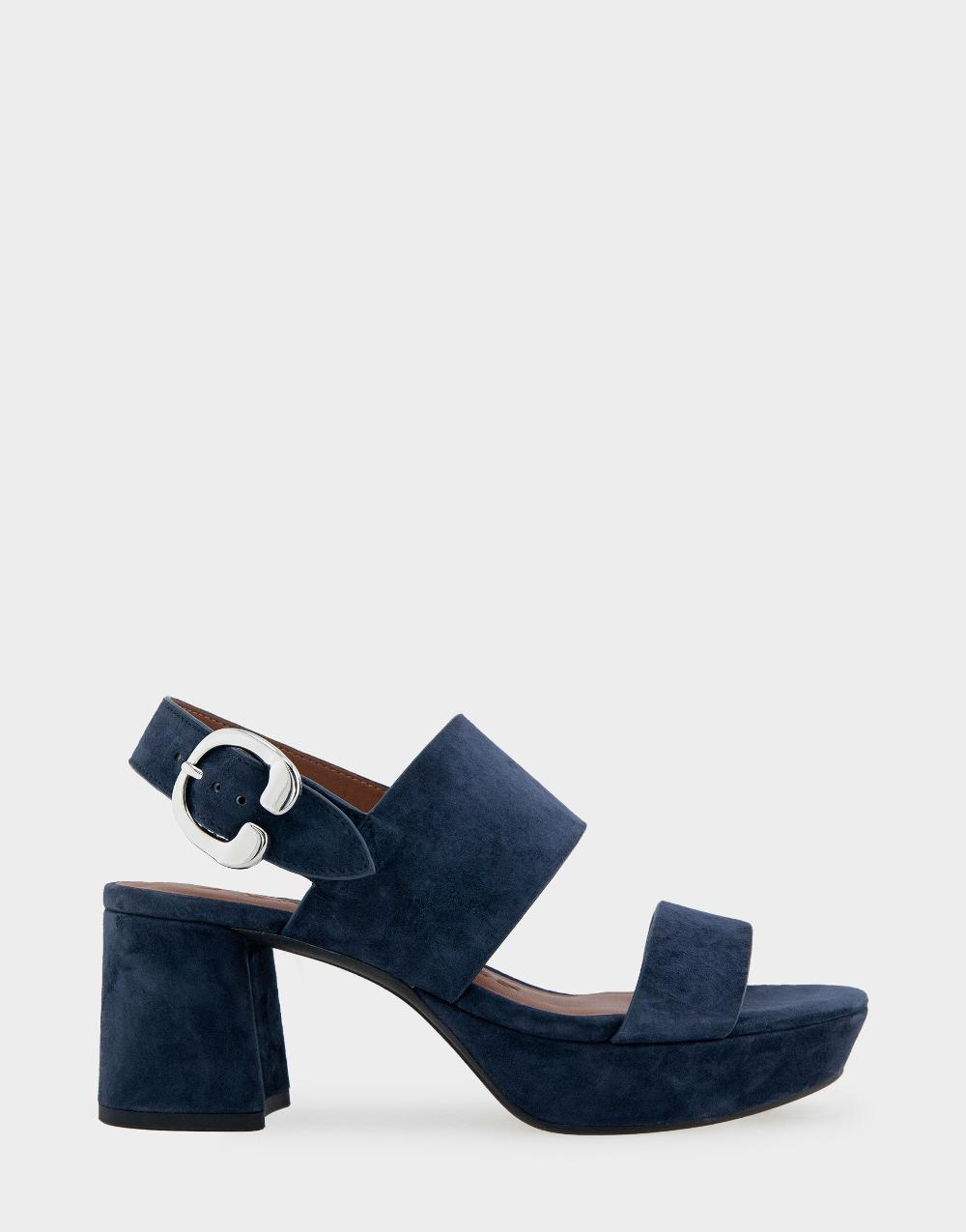 aerosoles Comfortable Women's Platform Sandals in Navy Suede