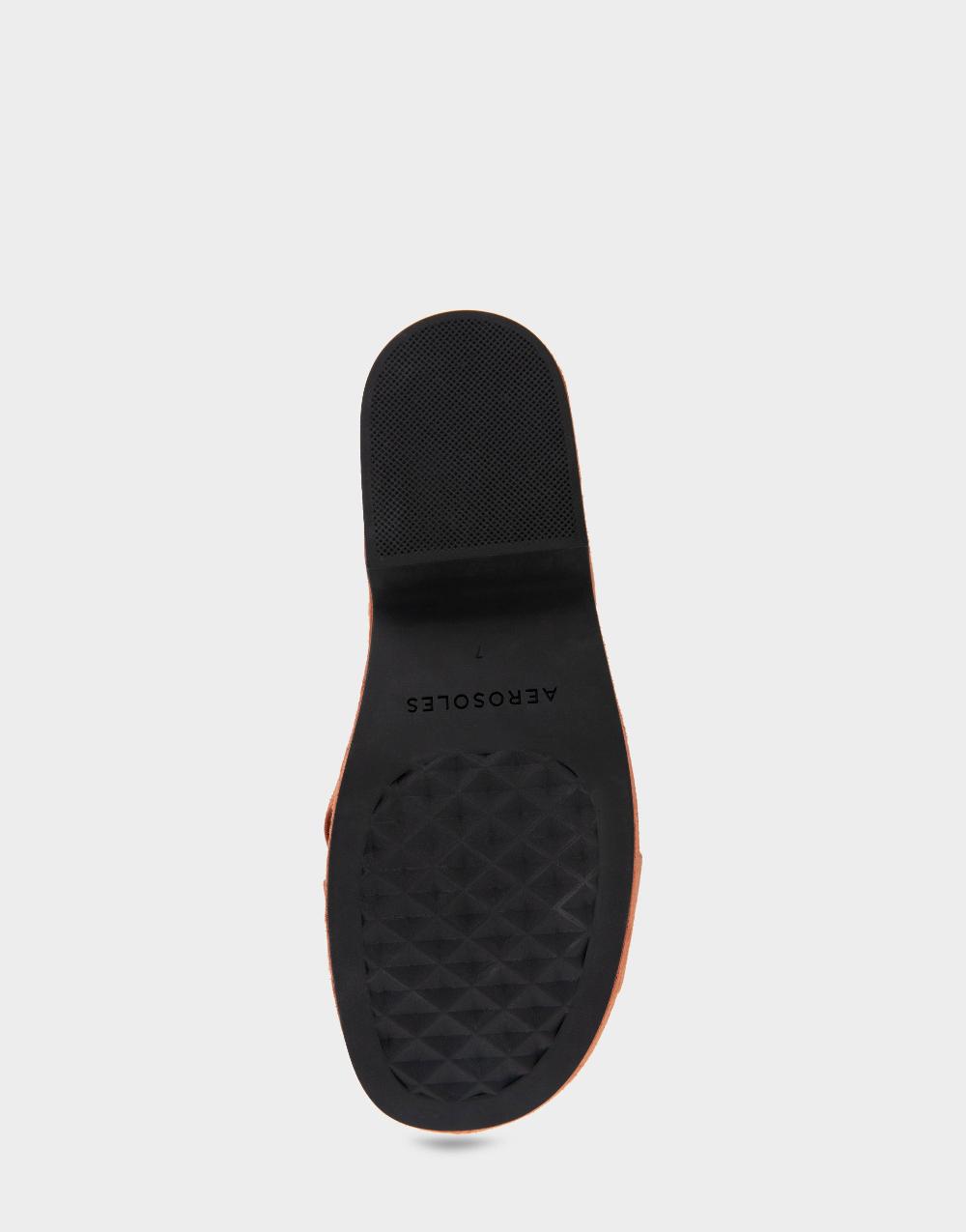 Aerosoles Comfortable Women's Platform Sandals In Rust Suede