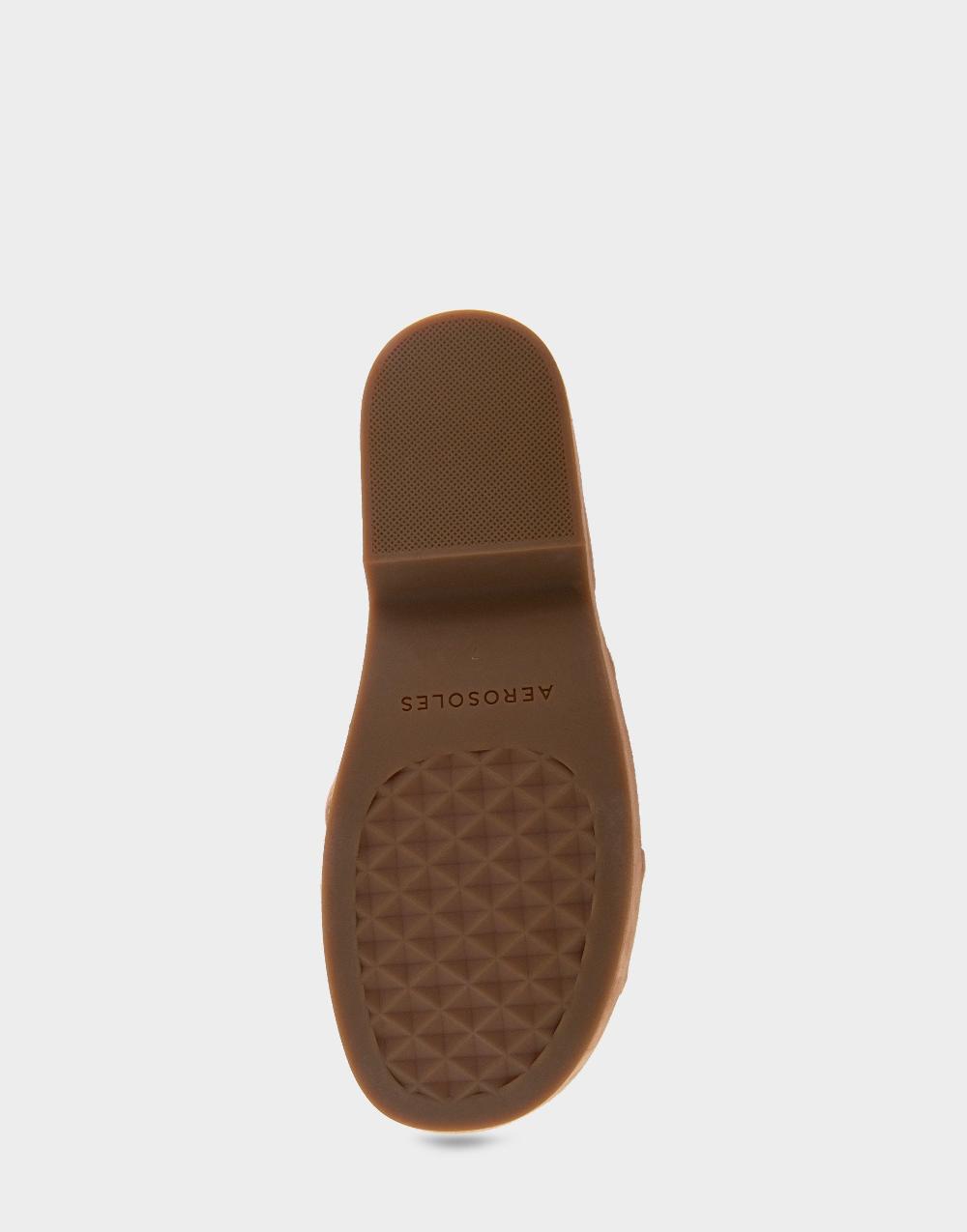 Aerosoles Comfortable Women's Platform Sandals In Tan Suede