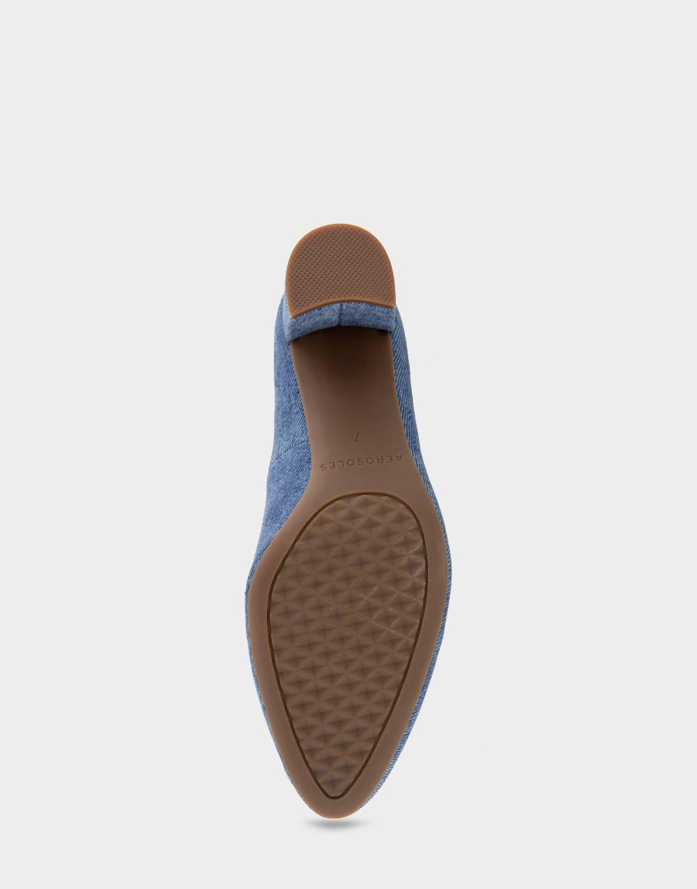 Aerosoles Comfortable Women's Pumps In Blue Denim Suede