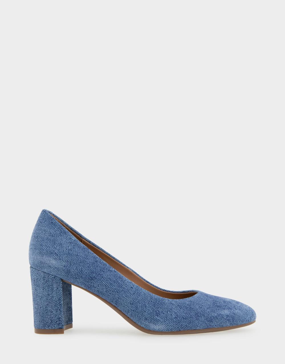 aerosoles Comfortable Women's Pumps in Blue Denim Suede