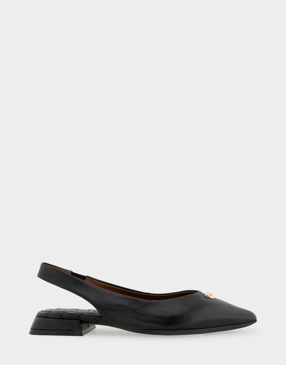 aerosoles Comfortable Women's Slingback Flats in Black Leather