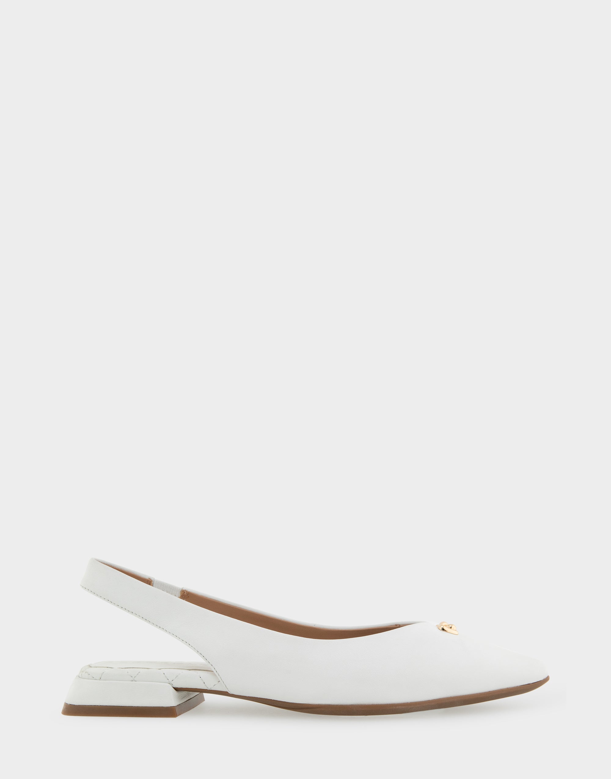 aerosoles Comfortable Women's Slingback Flats in White Leather