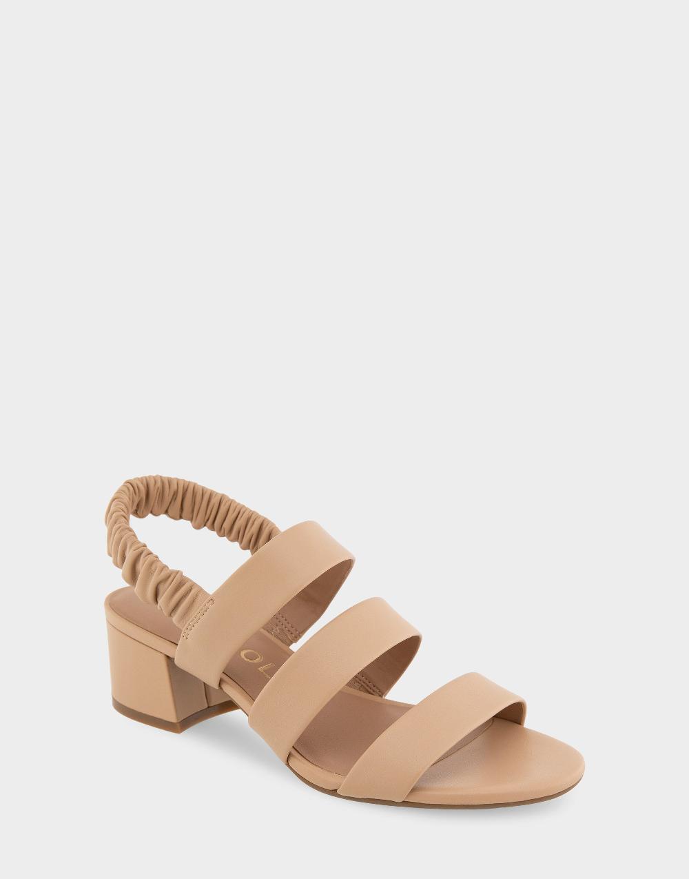 Aerosoles Comfortable Women's Slingback Sandals In Beige Leather