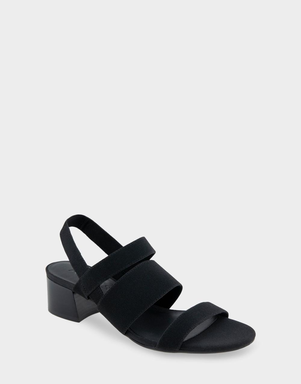 Aerosoles Comfortable Women's Slingback Sandals In Black Elastic Fabric