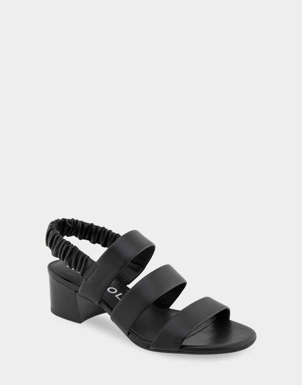 Aerosoles Comfortable Women's Slingback Sandals In Black Leather