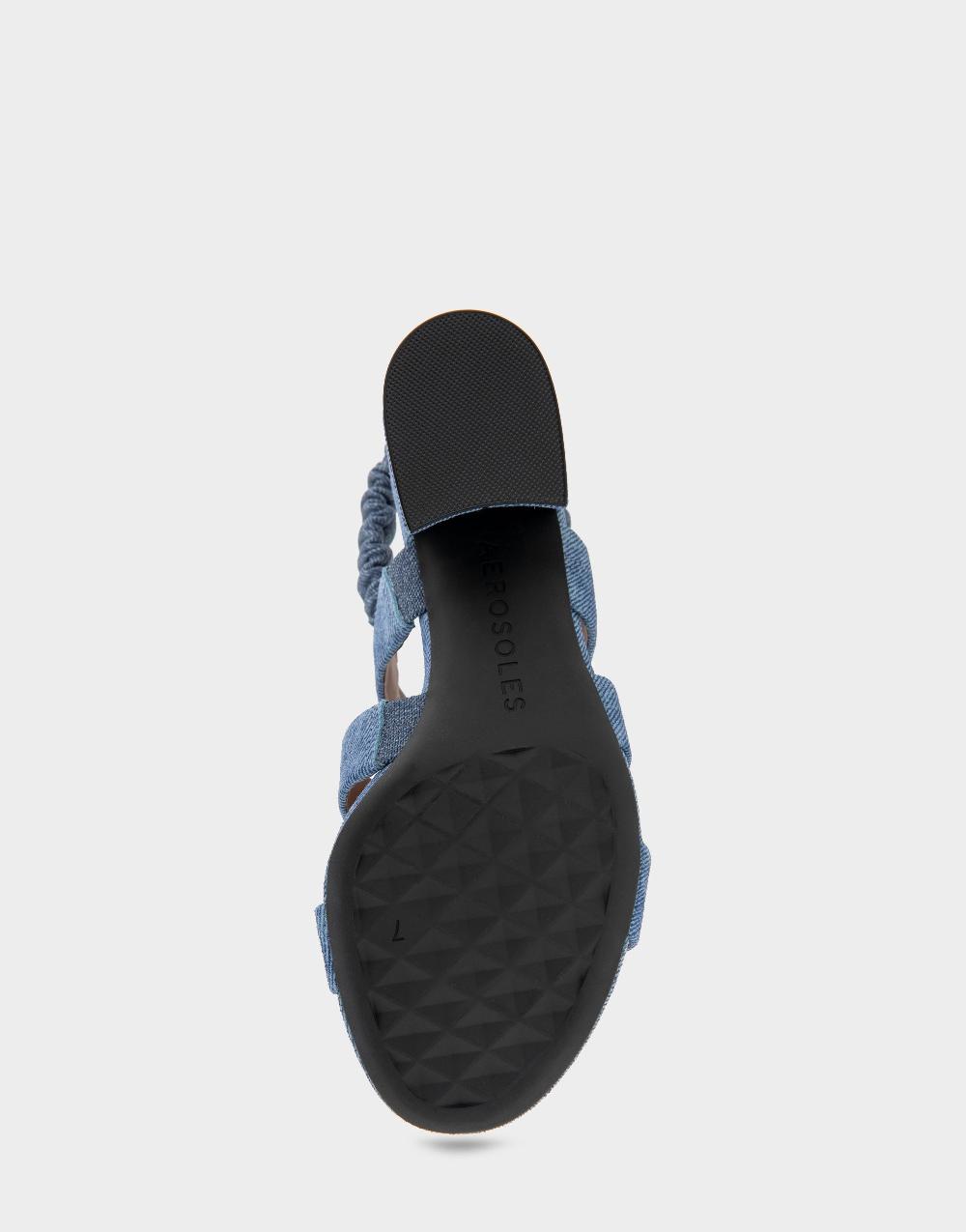 Aerosoles Comfortable Women's Slingback Sandals In Blue Suede