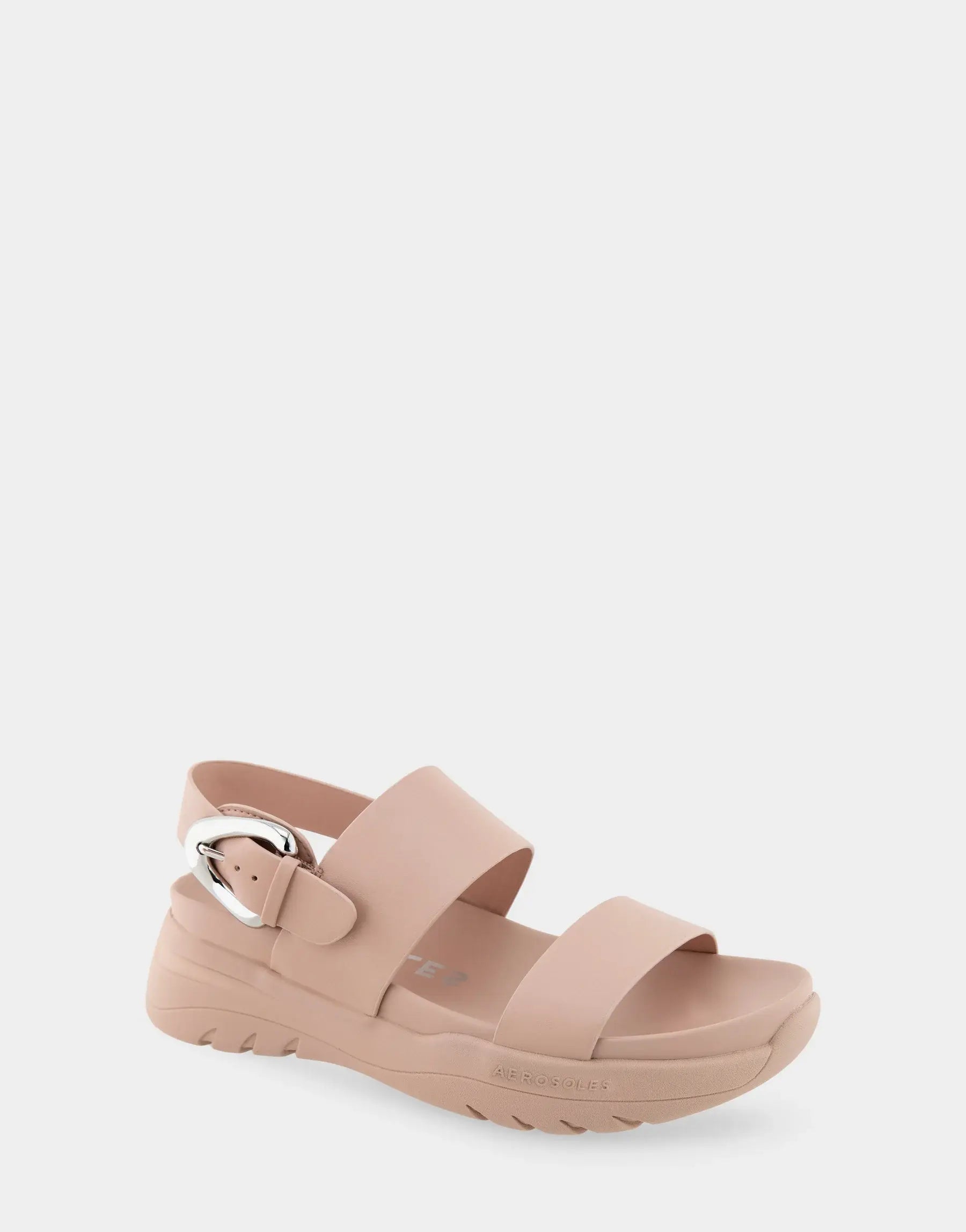 Aerosoles Comfortable Women's Sneaker Sandals In Cipria Faux Leather