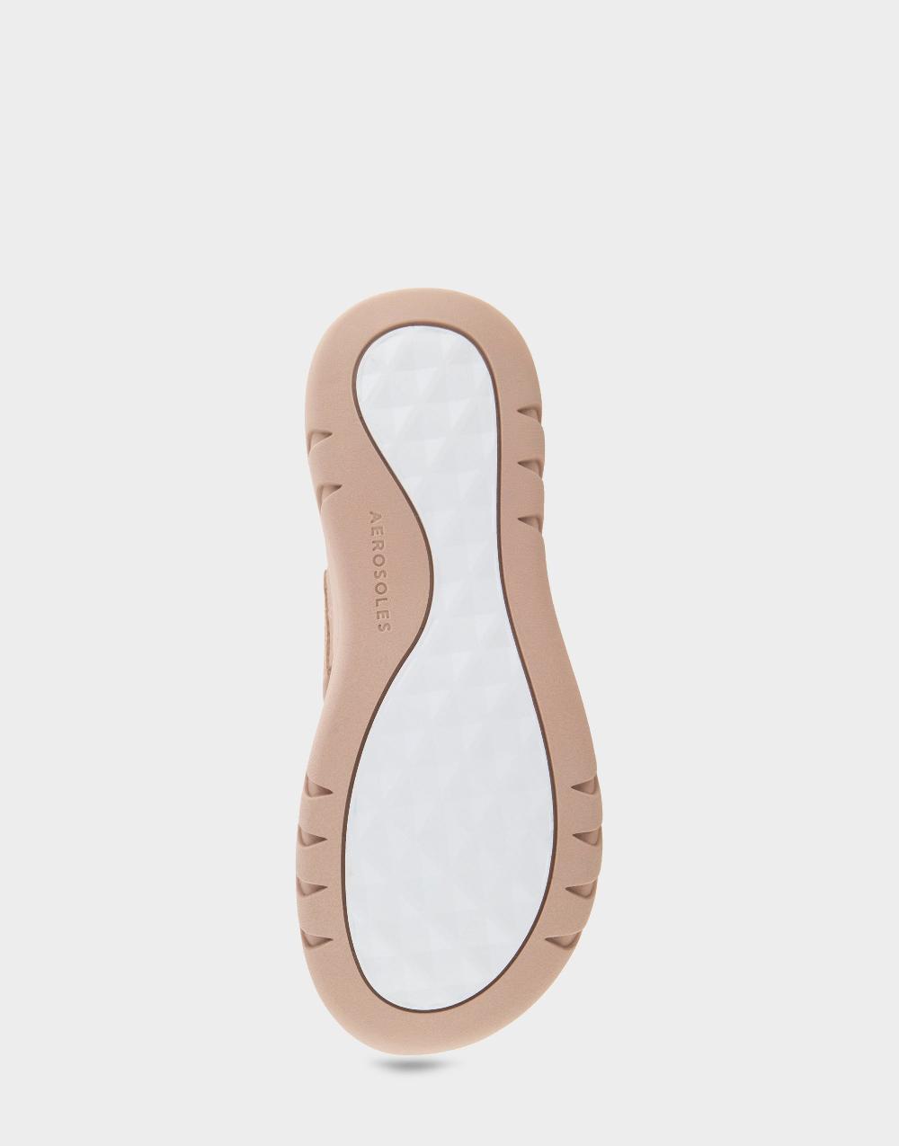 Aerosoles Comfortable Women's Sneaker Sandals In Cipria Faux Leather