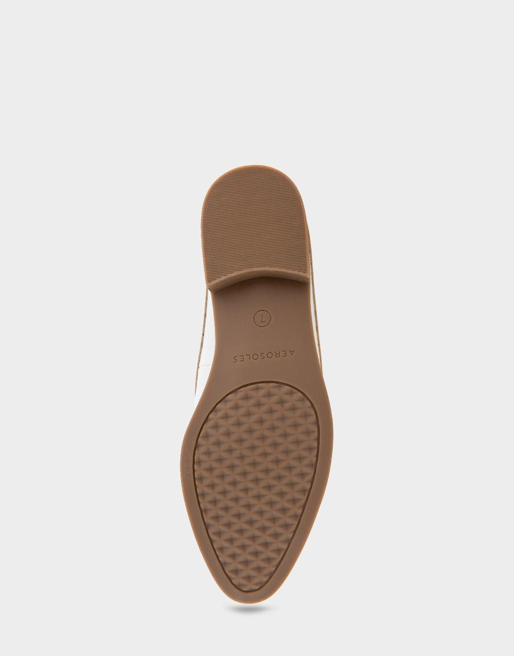 Aerosoles Comfortable Women's Tailored Loafer In Bright White Faux Leather