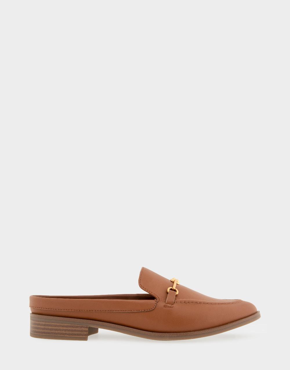 aerosoles Comfortable Women's Tailored Loafer in Tan Faux Leather