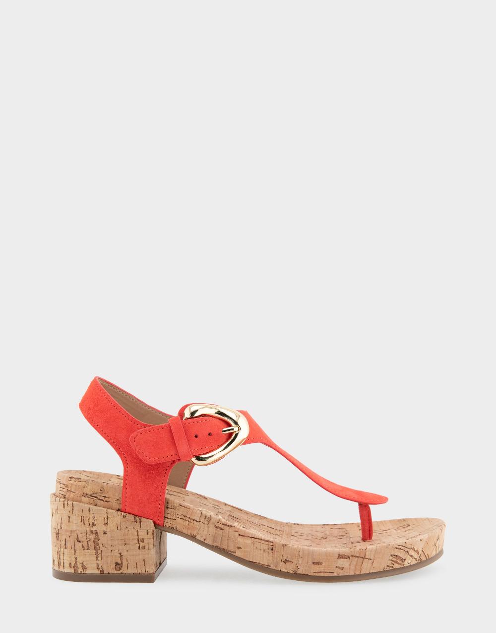 aerosoles Comfortable Women's Thong Sandals in Coral Suede