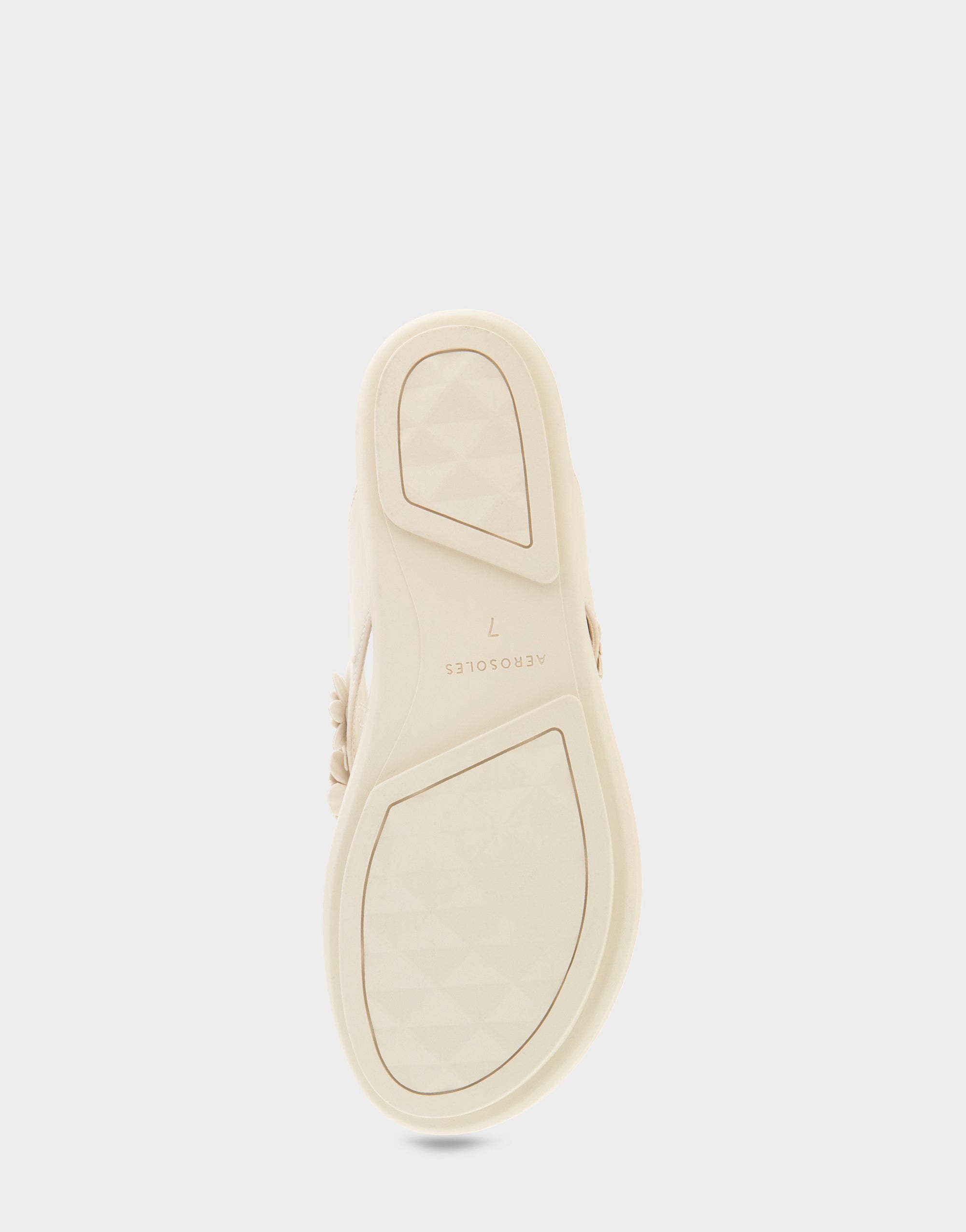 Aerosoles Comfortable Women's Thong Sandals In Eggnog Faux Leather