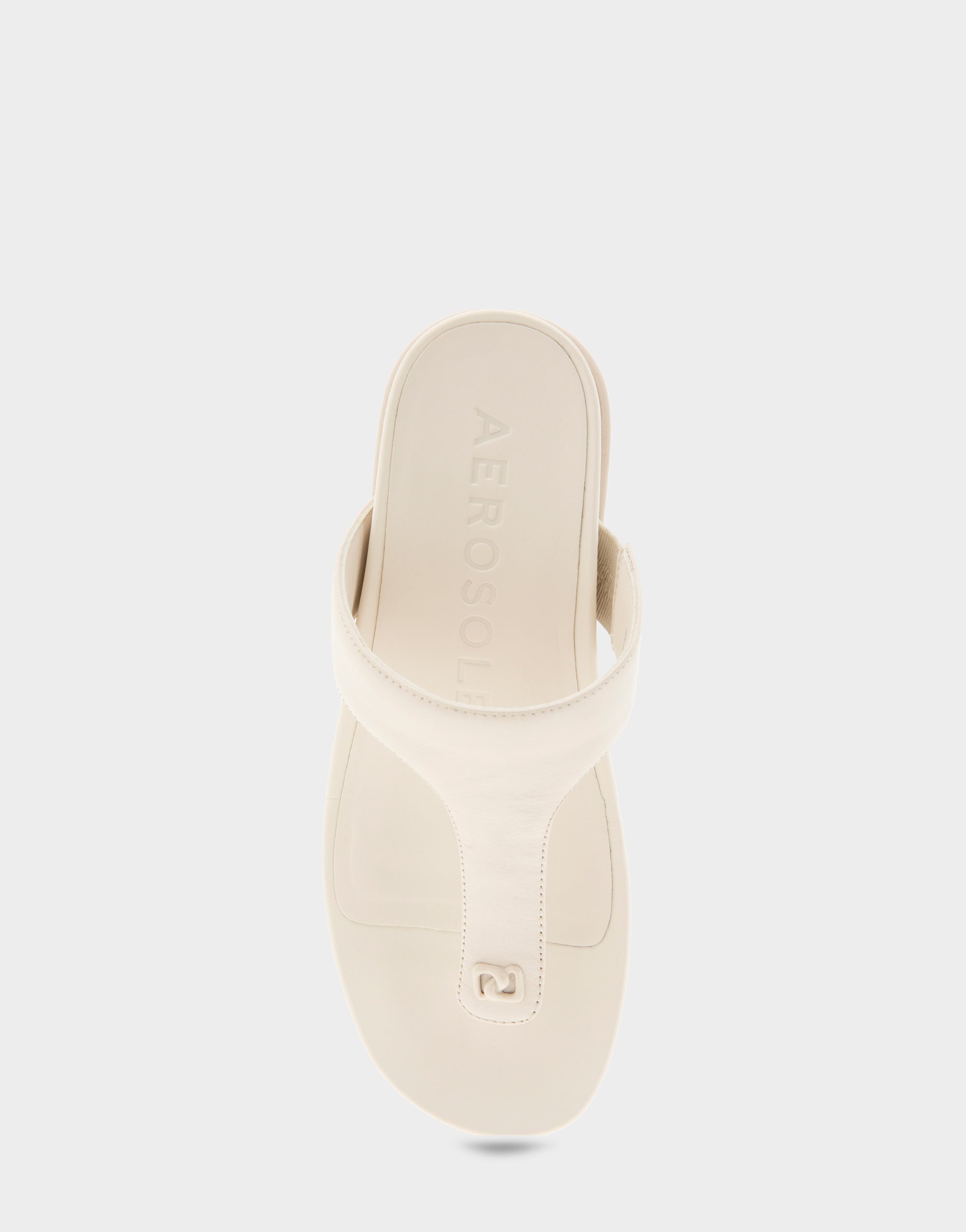 Aerosoles Comfortable Women's Thong Sandals In Eggnog Leather