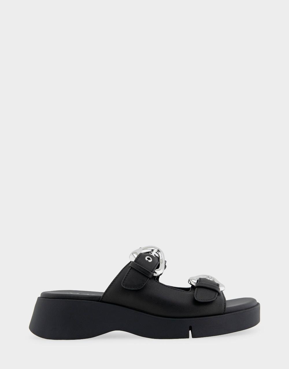 aerosoles Comfortable Women's Walking Sandal in Black Leather