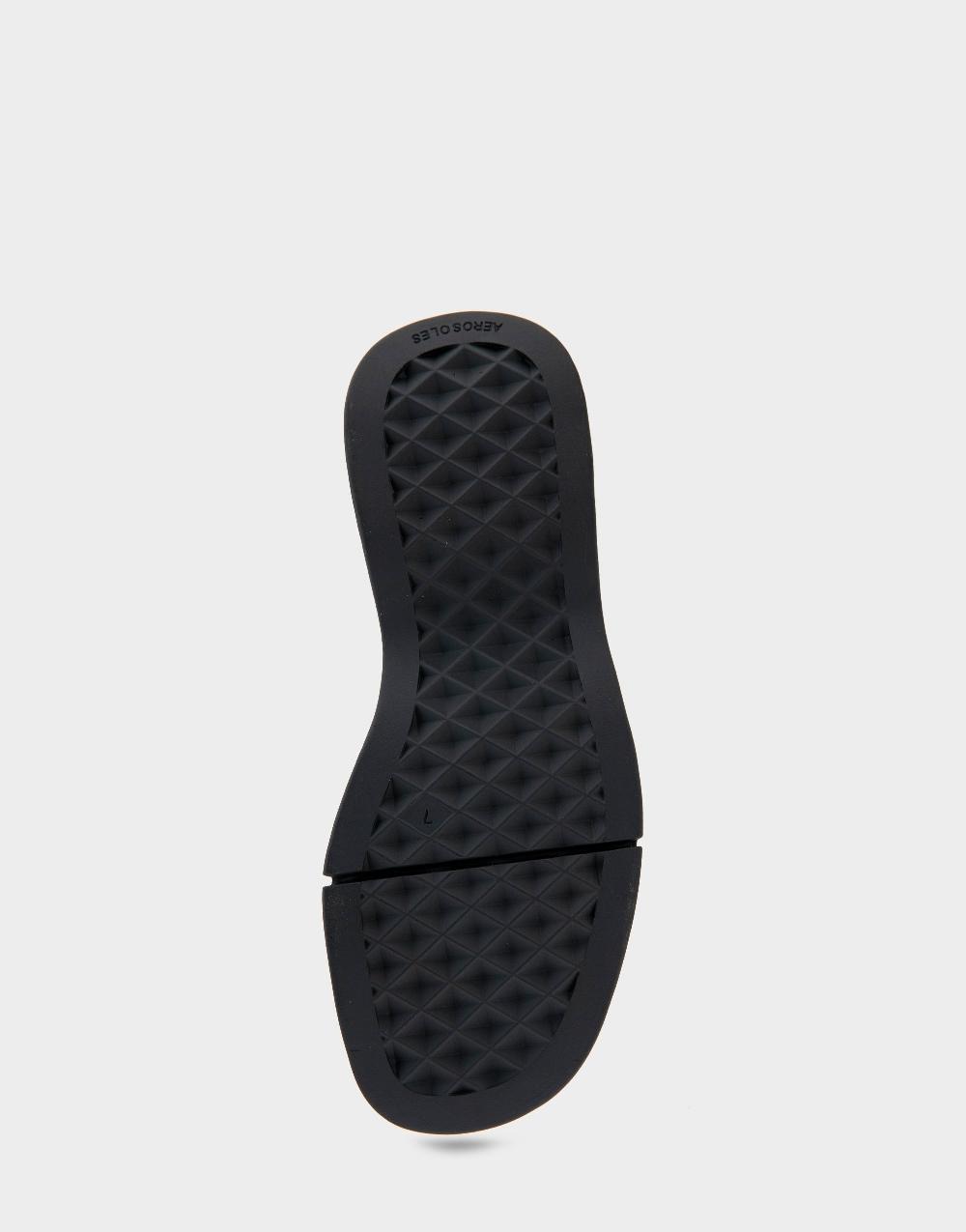 Aerosoles Comfortable Women's Walking Sandal In Black Pebbled Leather