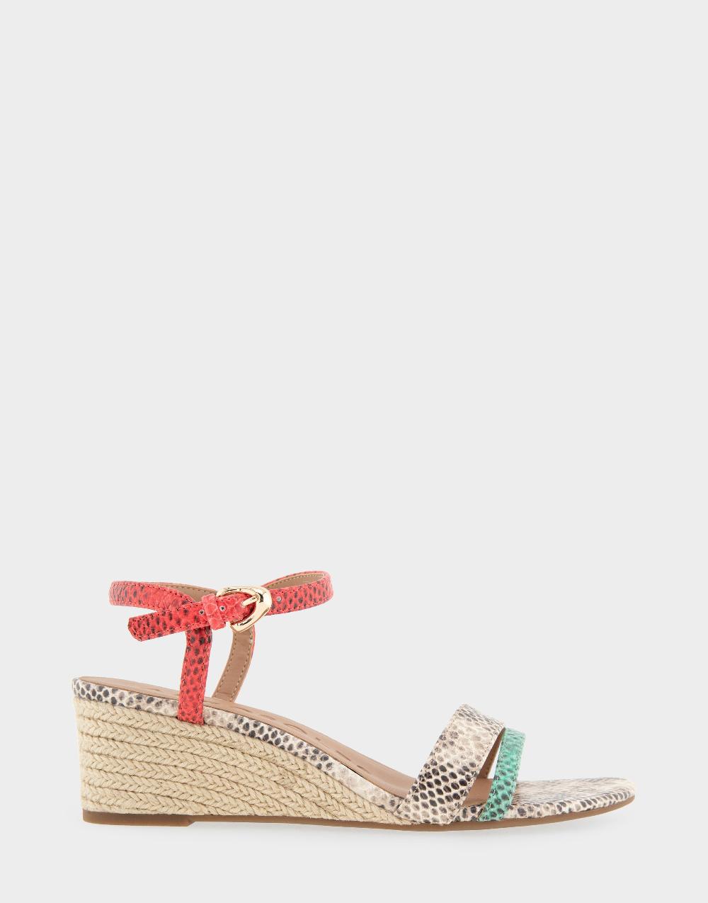 aerosoles Comfortable Women's Wedge Sandals in Animal Faux Leather