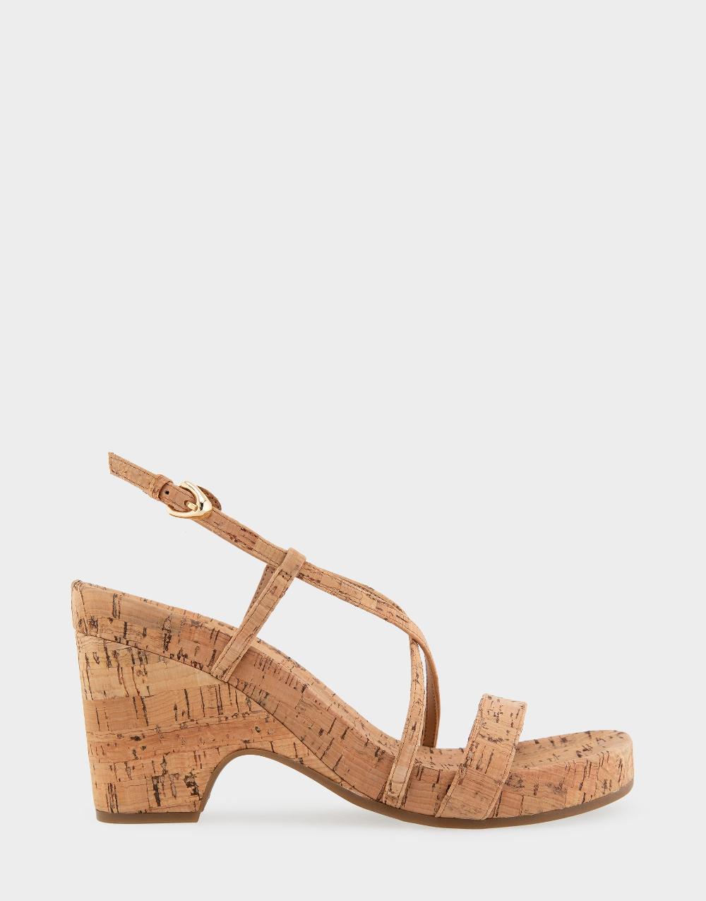 aerosoles Comfortable Women's Wedge Sandals in Natural Cork Cork