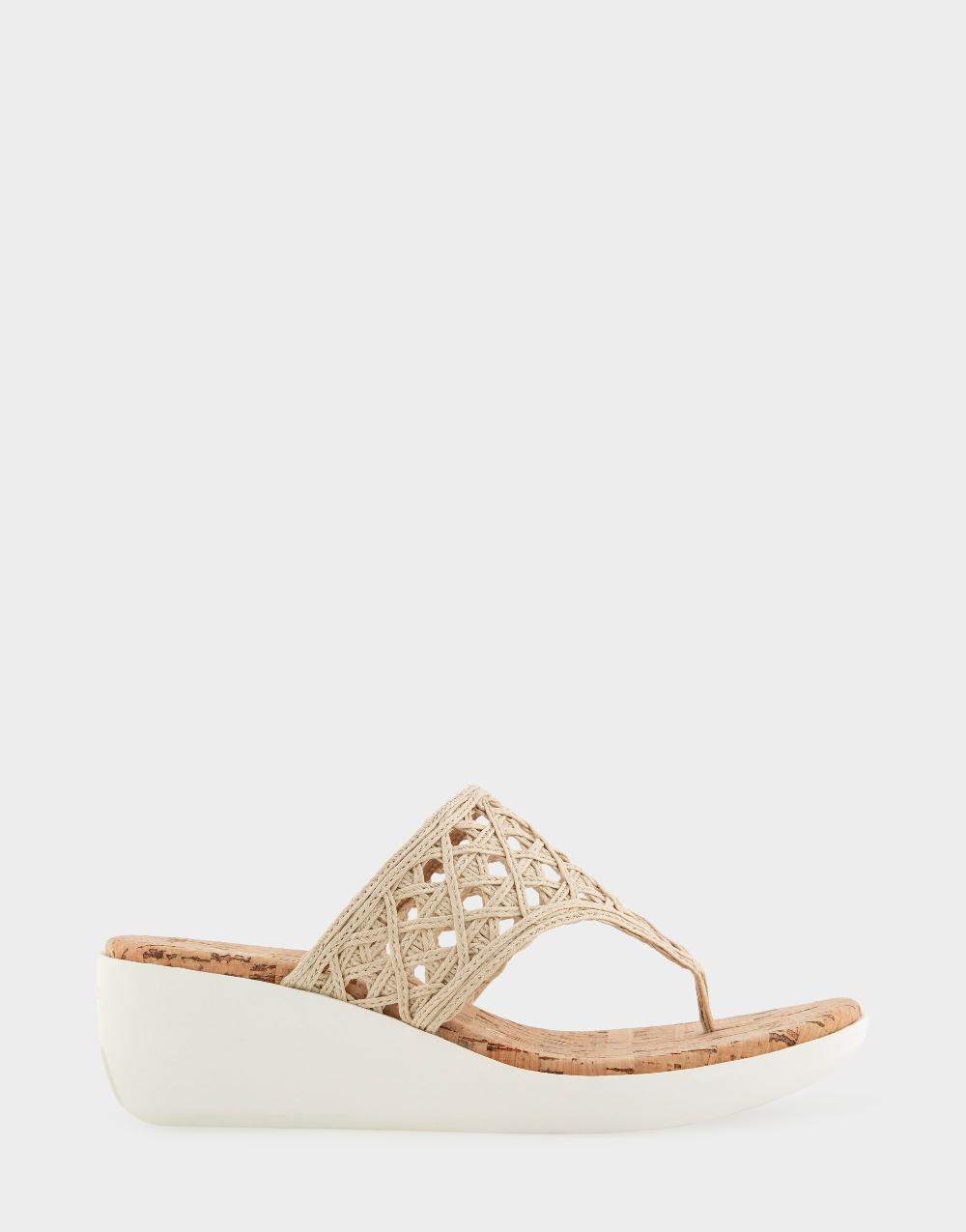 aerosoles Comfortable Women's Wedge Sandals in Natural Raffia Raffia Fabric aerosoles Comfortable Women's Wedge Sandals in Natural Raffia Raffia Fabric