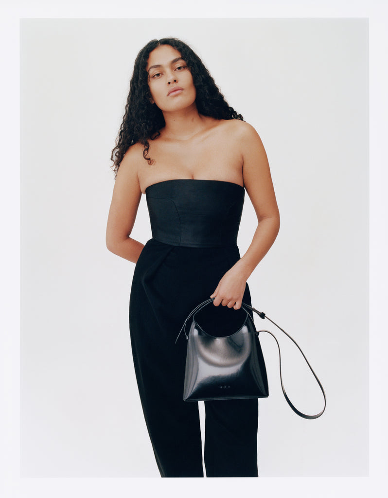 Aesther Ekme Mini Sac SPAZZOLATO BLACK