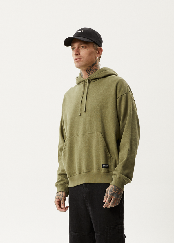 Afends All Day - Relaxed Hoodie Military