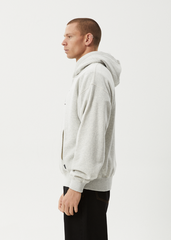 Afends All Eyez - Boxy Hoodie Grey Marle