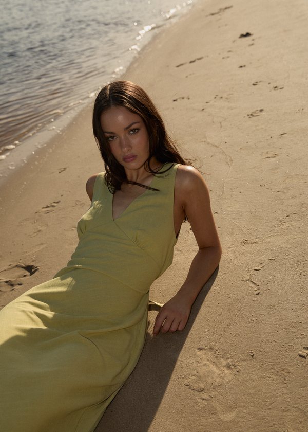 Afends Amaya - Maxi Dress Lemongrass