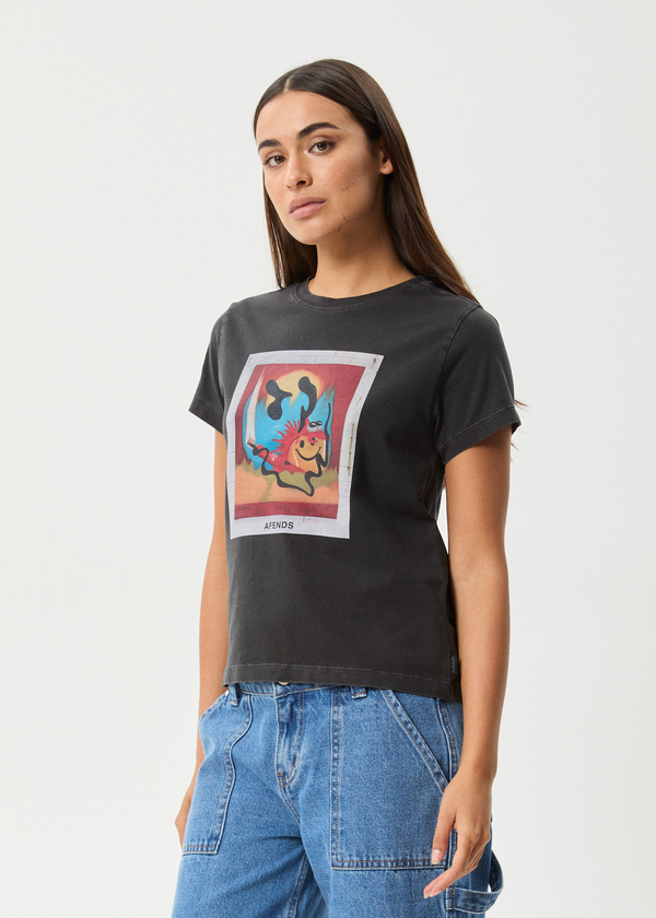 Afends Apocalypso - Regular Tee Stone Black