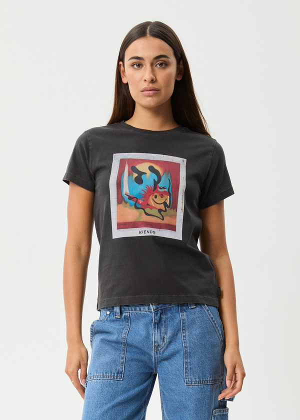 afends Apocalypso - Regular Tee Stone Black