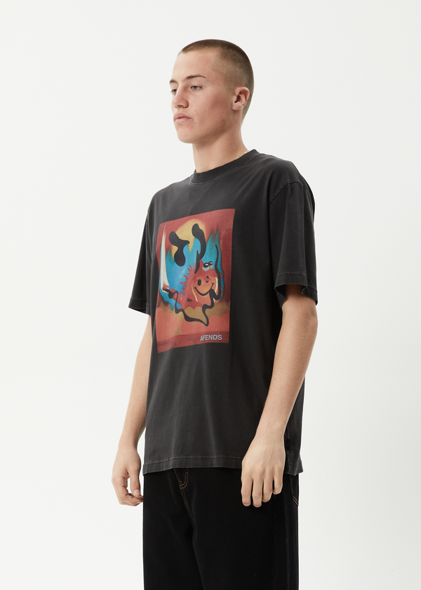 Afends Apocalypso - Retro Tee Stone Black