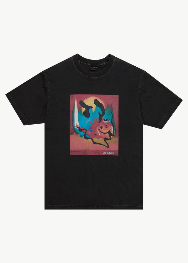 afends Apocalypso - Retro Tee Stone Black