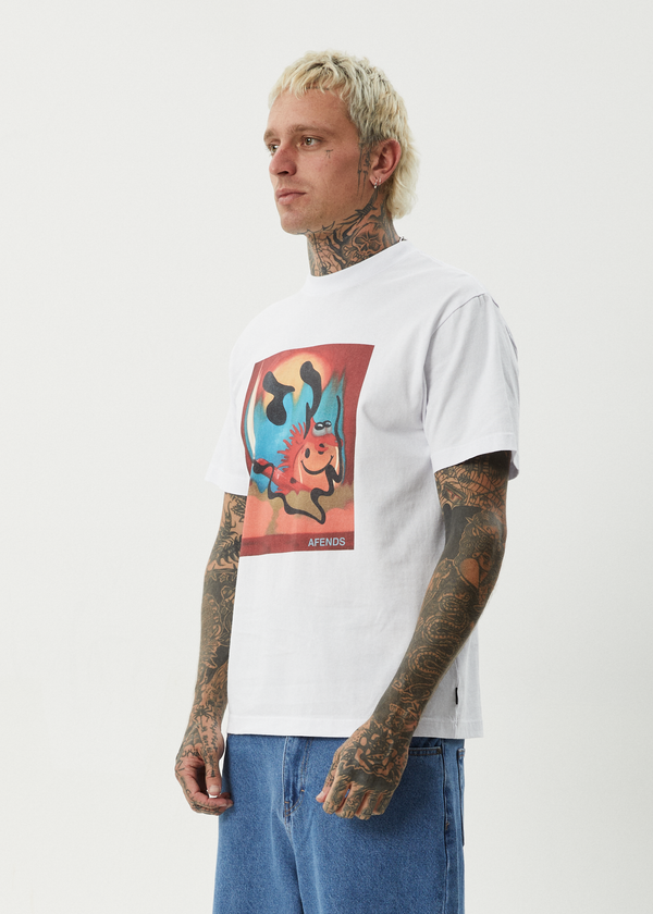 Afends Apocalypso - Retro Tee White