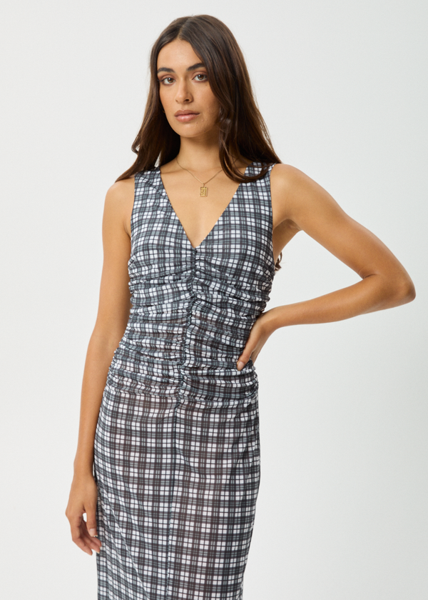 Afends Asher - Sheer Maxi Dress Black