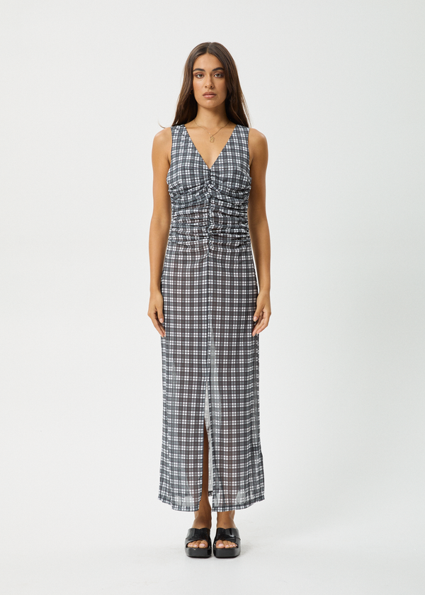 afends Asher - Sheer Maxi Dress Black