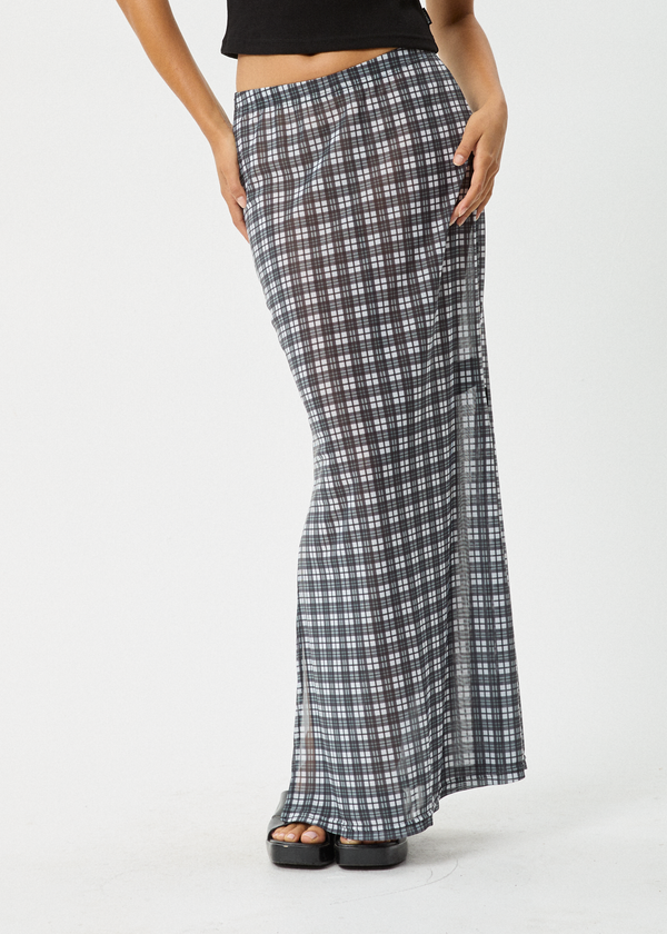 Afends Asher - Sheer Maxi Skirt Black