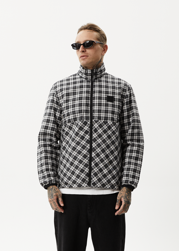 Afends Asta - Check Reversible Jacket Black