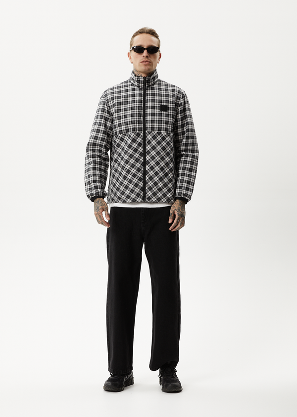 Afends Asta - Check Reversible Jacket Black