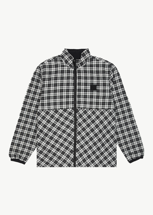 afends Asta - Check Reversible Jacket Black