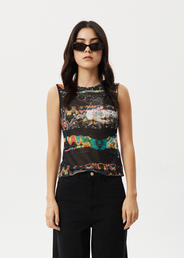 Afends Astral - Sheer Tank Black
