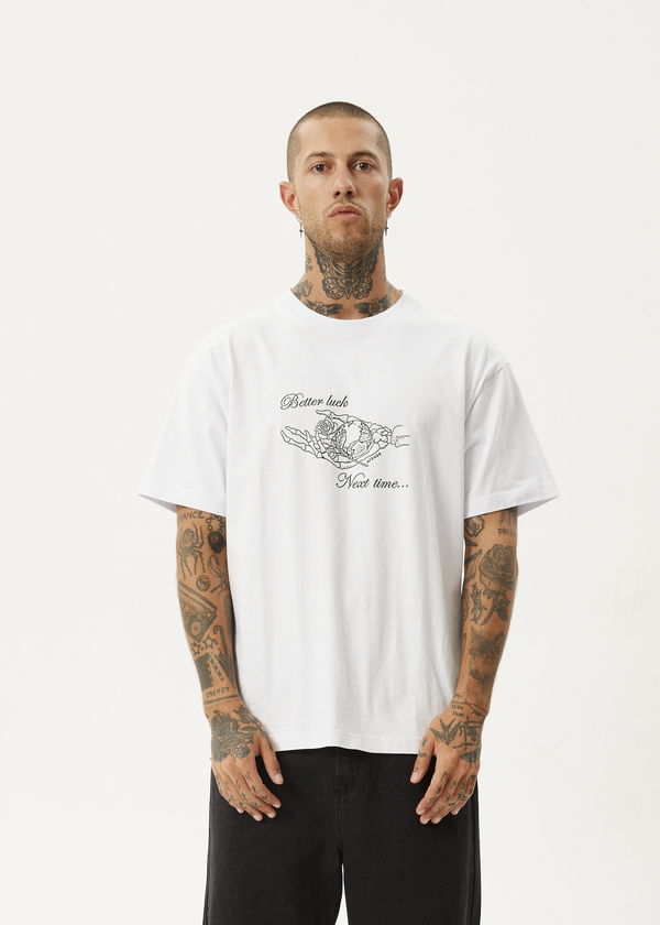 Afends Bad Luck - Heavy Boxy Tee White